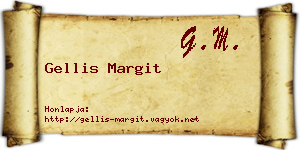 Gellis Margit névjegykártya